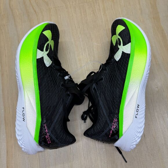 NEW Under Armour Flow Velociti Elite 2 Black Green Running sz 12 3027205-005 main image 4